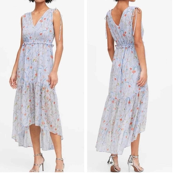 Banana Republic Dresses & Skirts - Banana Republic Floral Ruched Maxi Dress - Size 0